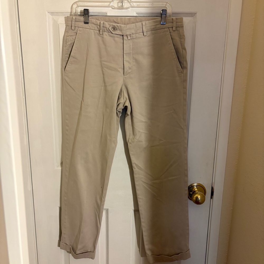 LORO PIANA mens beige chinos